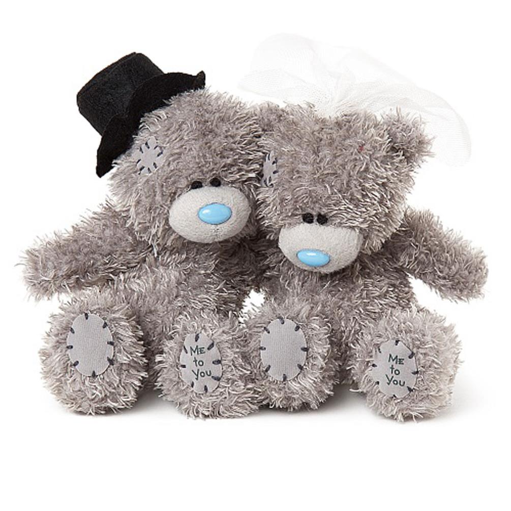 2 x 4" Bride & Groom in Carriage Me to You Wedding Bears Extra Image 2